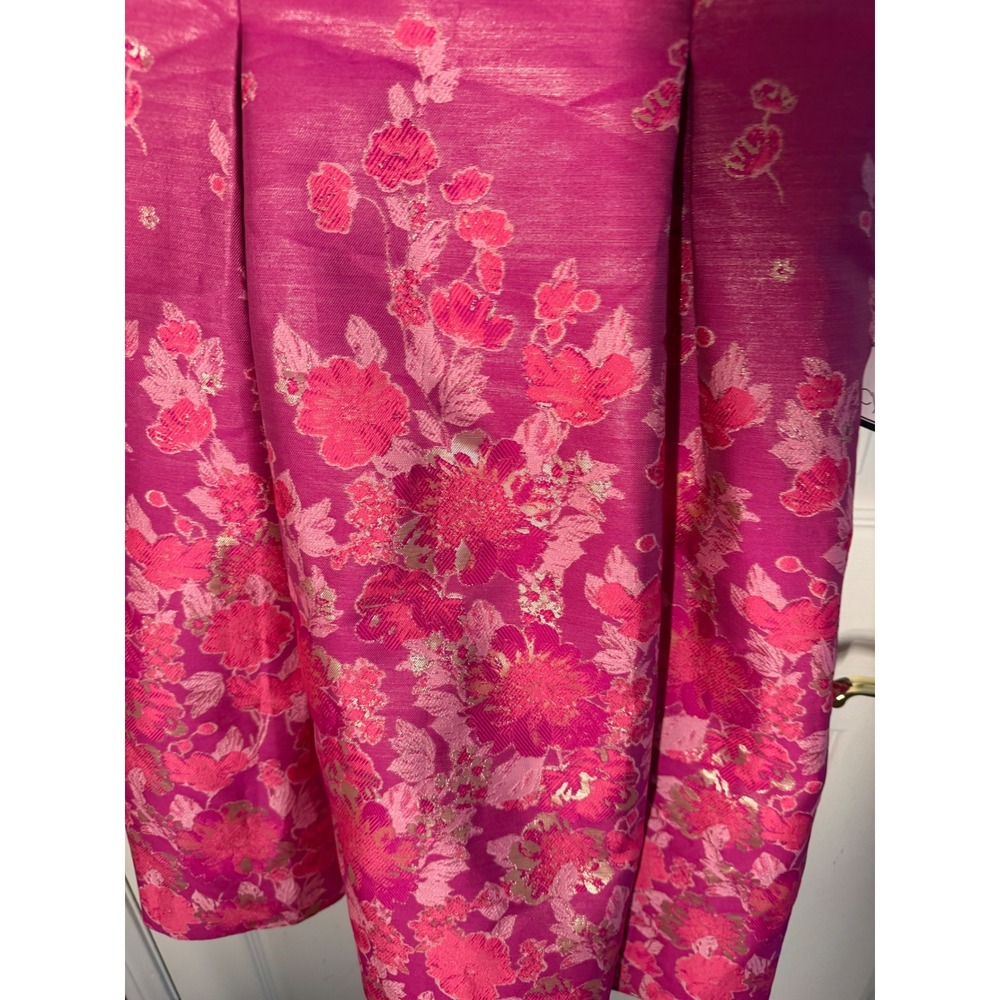 NWT Adrianna Papell Pink Floral Jacquard Fit & Flare Dress Size 8 - Picture 11 of 11